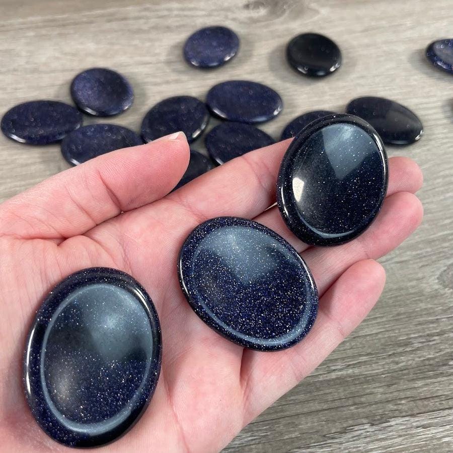 Blue Goldstone Galaxy Pocket Stone-Stone of Ambition & New Beginnings