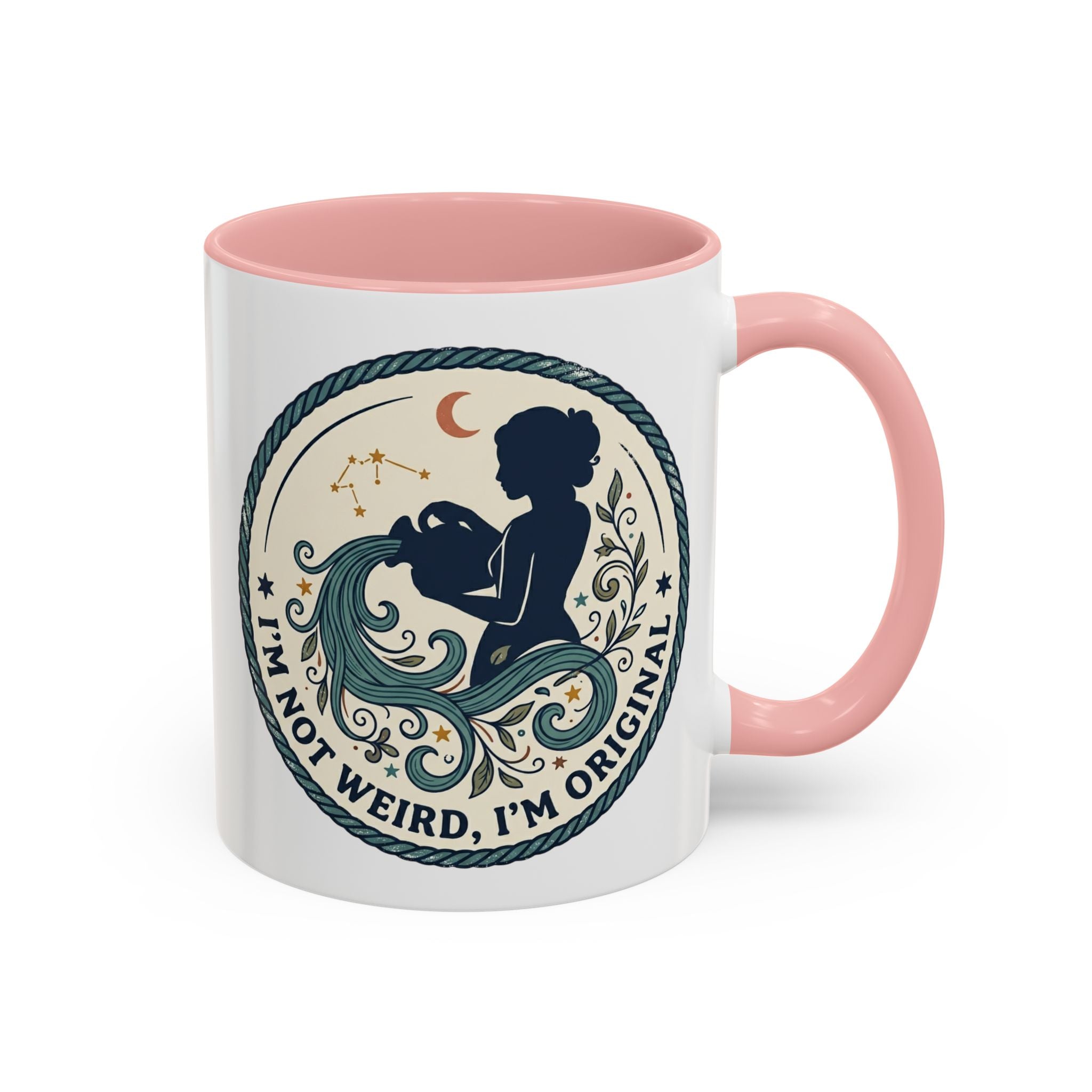 "I'm Not Weird, I'm Original" Accent Ceramic Mug