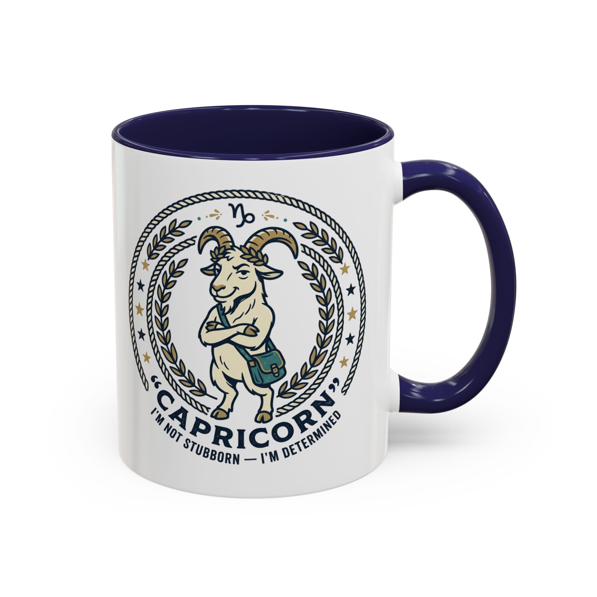 Capricorn Coffee Mug — Zodiac Goat Accent Mug (11/15oz)