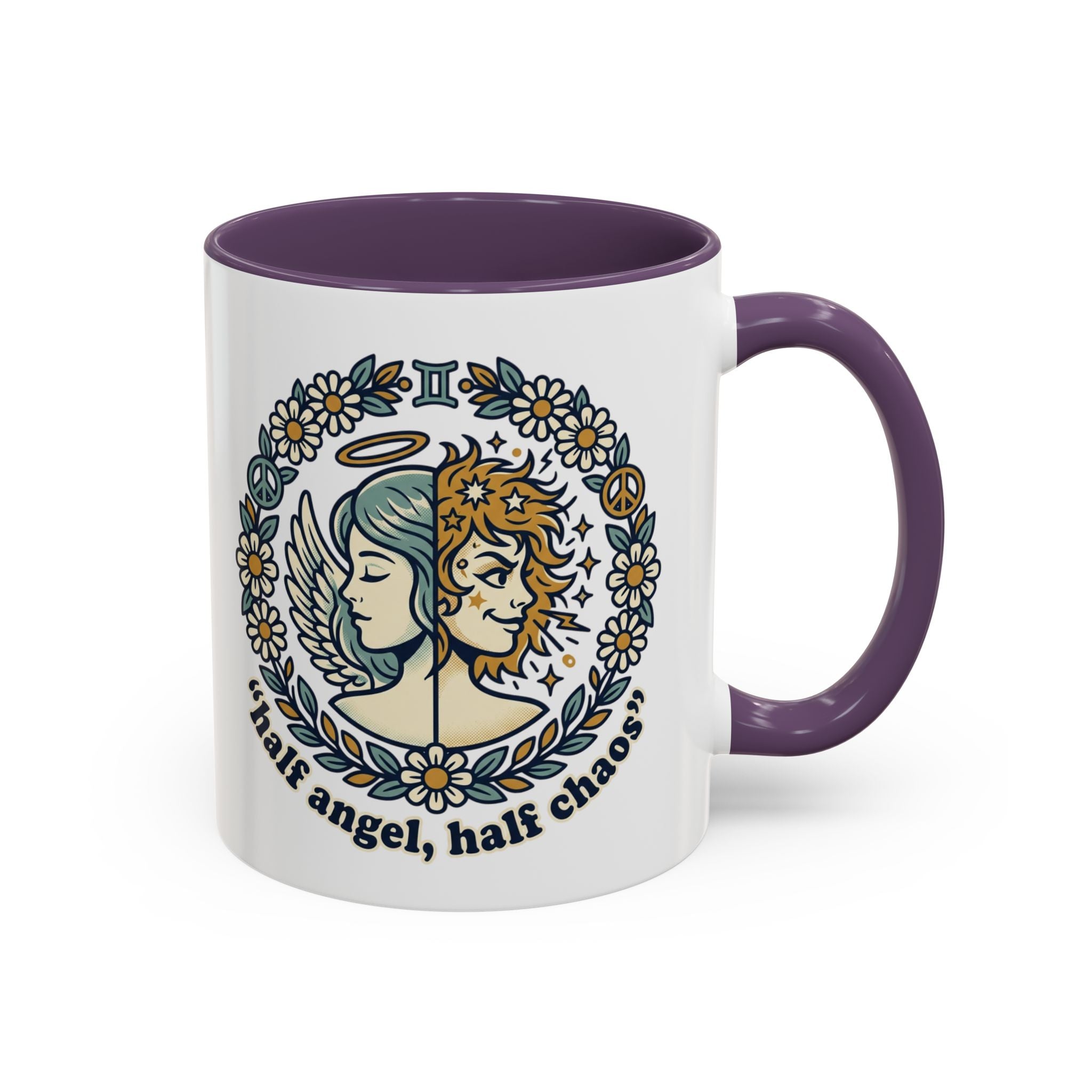 "Half Angel, Half Chaos" Accent Mug (11/15oz)