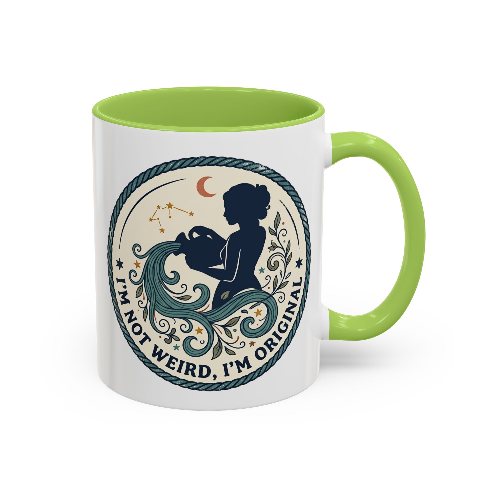 "I'm Not Weird, I'm Original" Accent Ceramic Mug