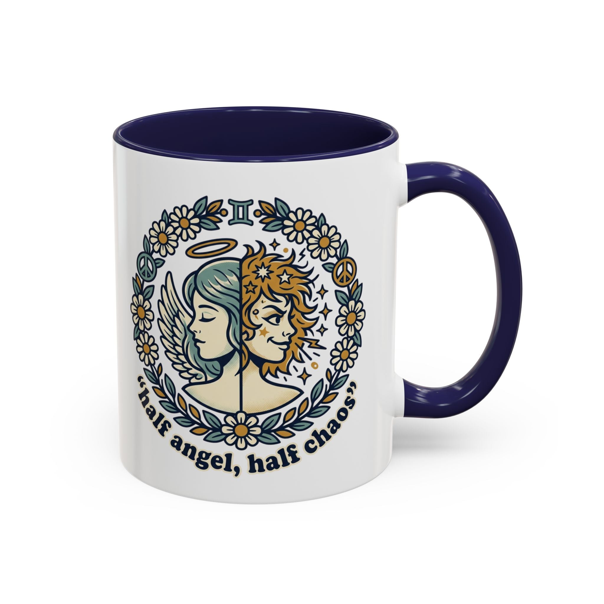 "Half Angel, Half Chaos" Accent Mug (11/15oz)