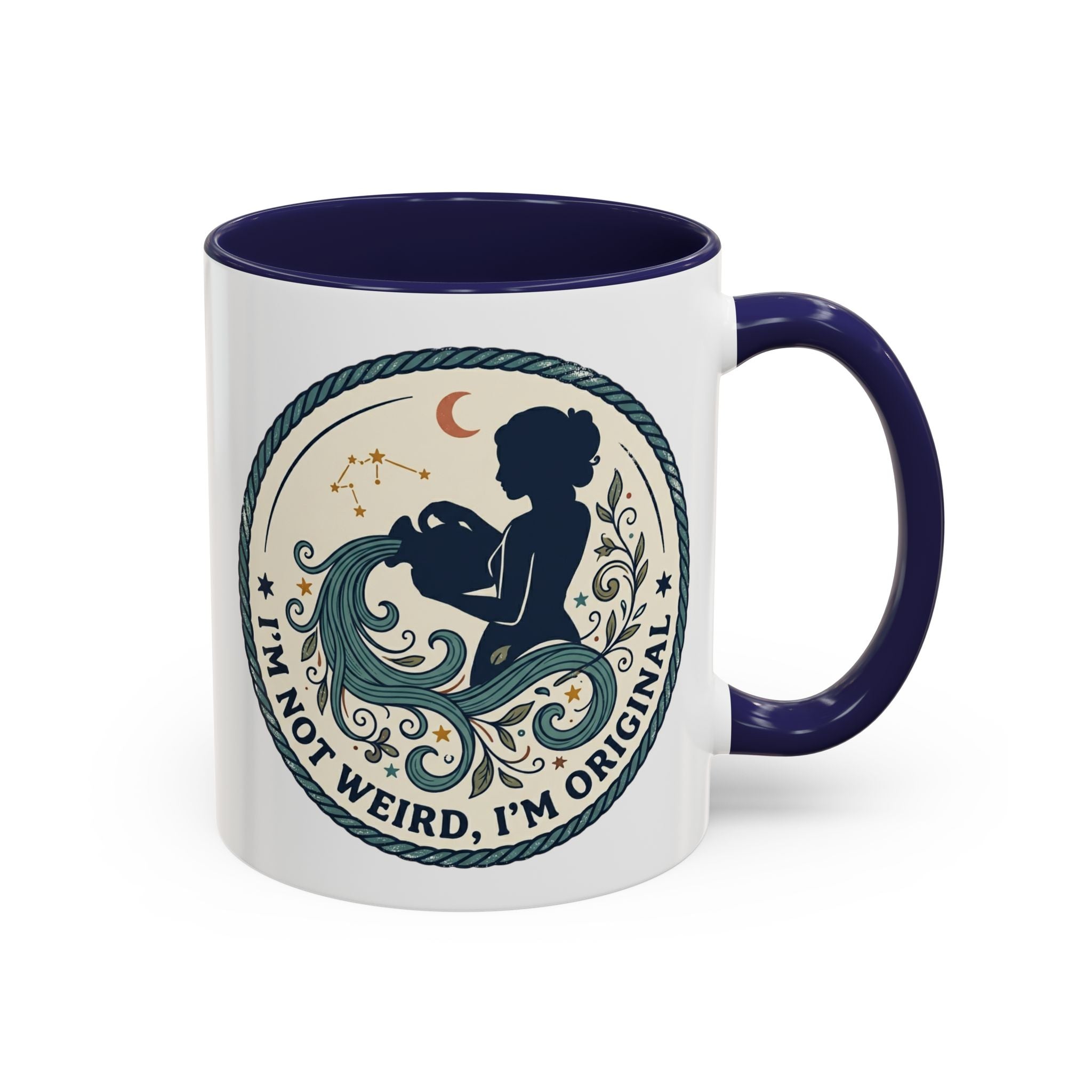 "I'm Not Weird, I'm Original" Accent Ceramic Mug