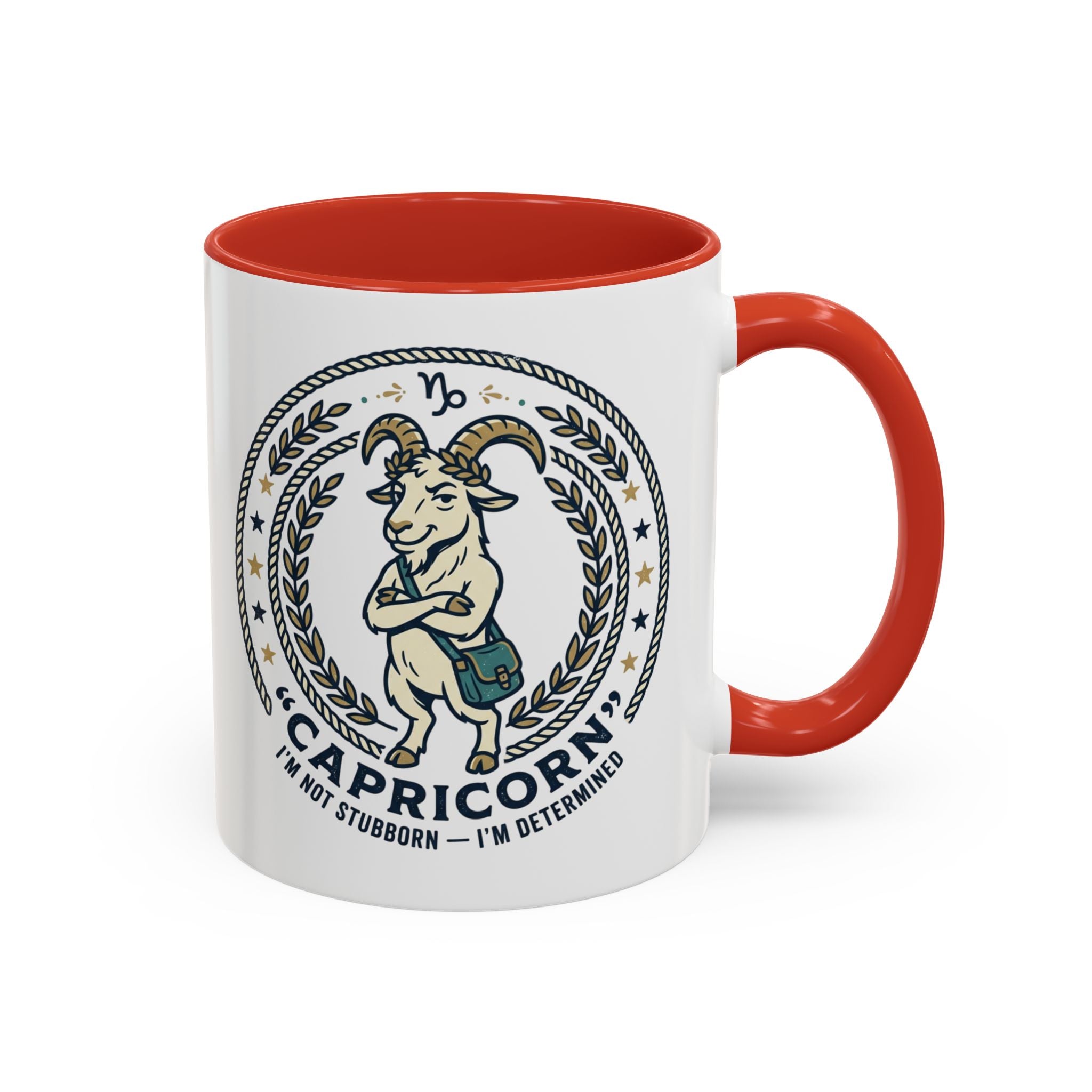 Capricorn Coffee Mug — Zodiac Goat Accent Mug (11/15oz)