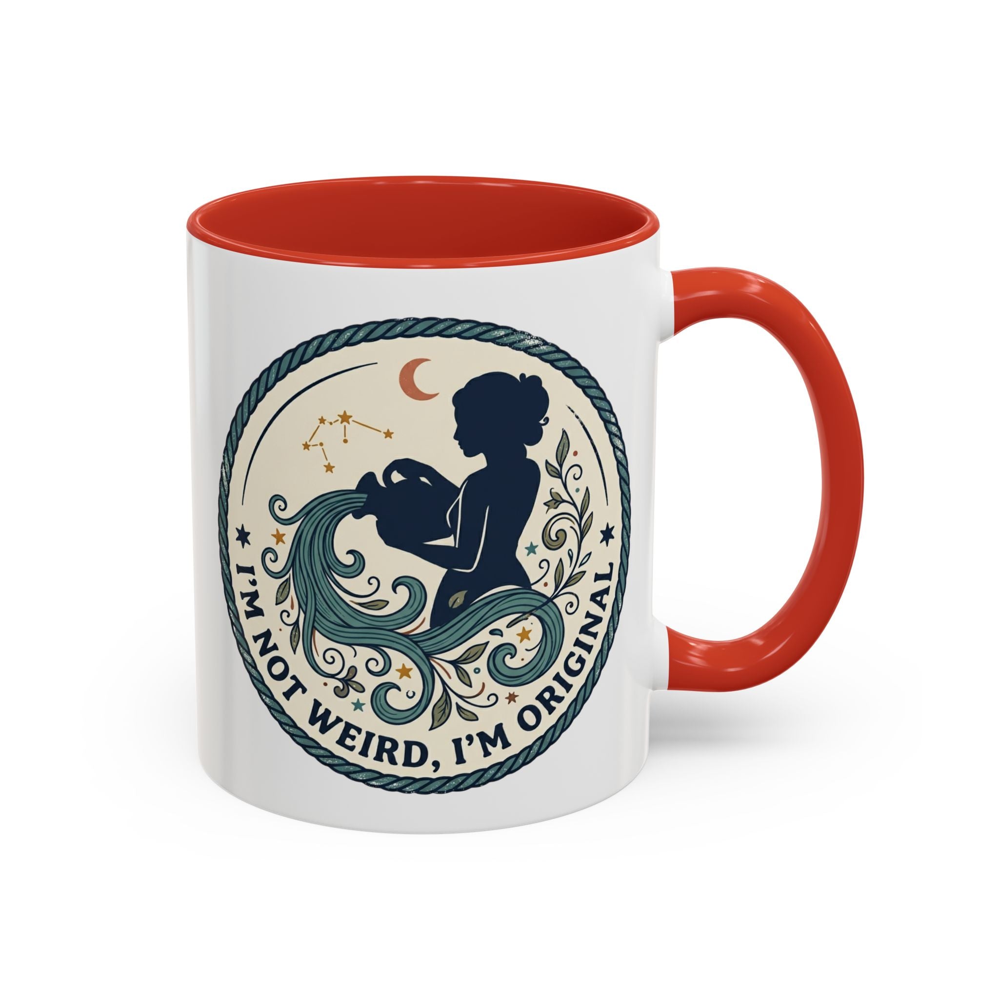 "I'm Not Weird, I'm Original" Accent Ceramic Mug
