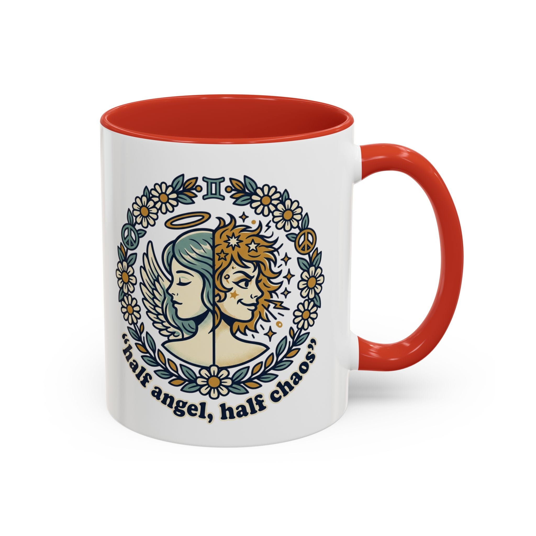 "Half Angel, Half Chaos" Accent Mug (11/15oz)