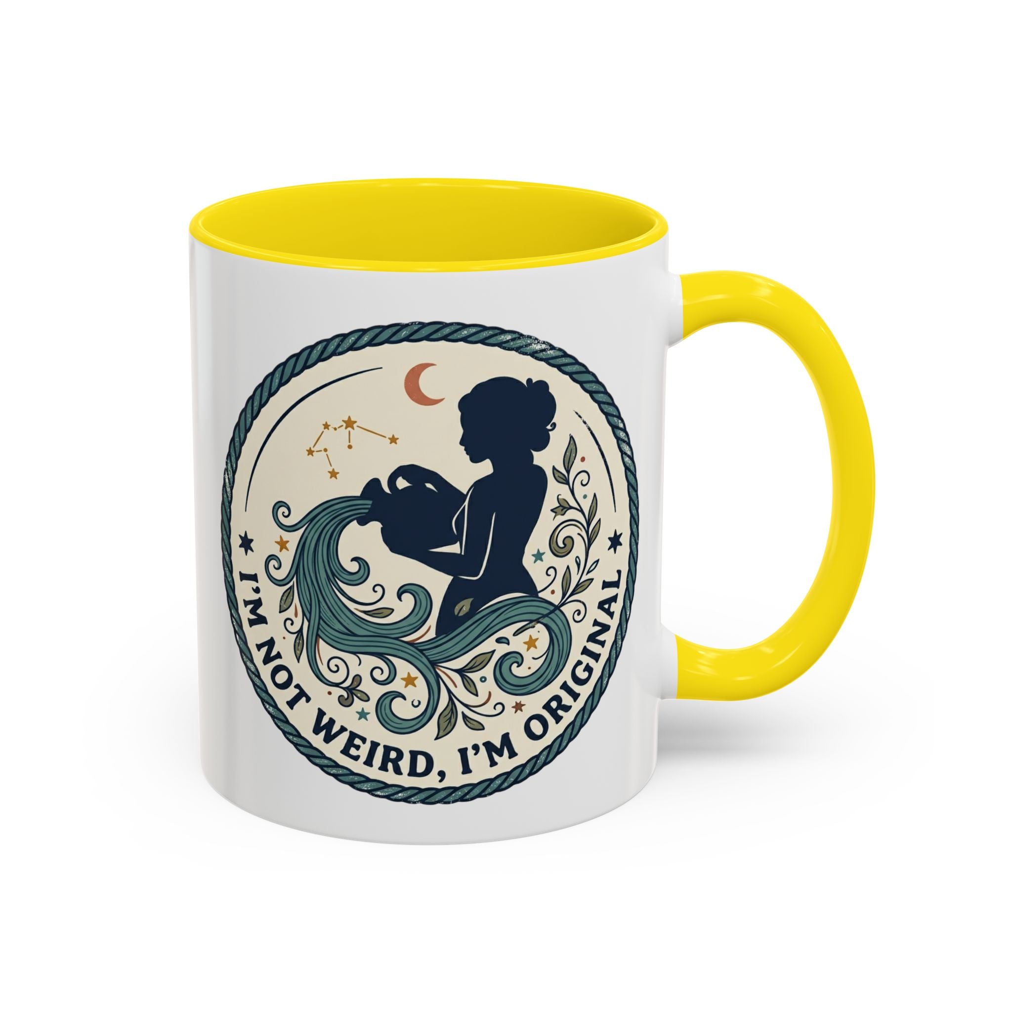 "I'm Not Weird, I'm Original" Accent Ceramic Mug