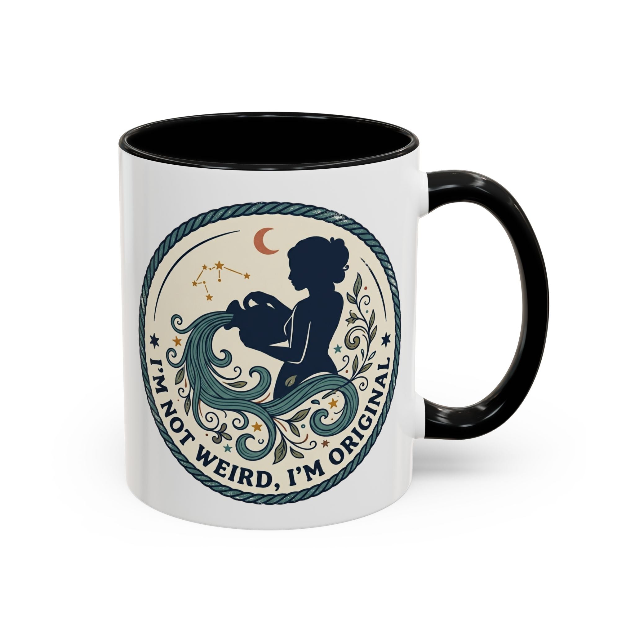 "I'm Not Weird, I'm Original" Accent Ceramic Mug