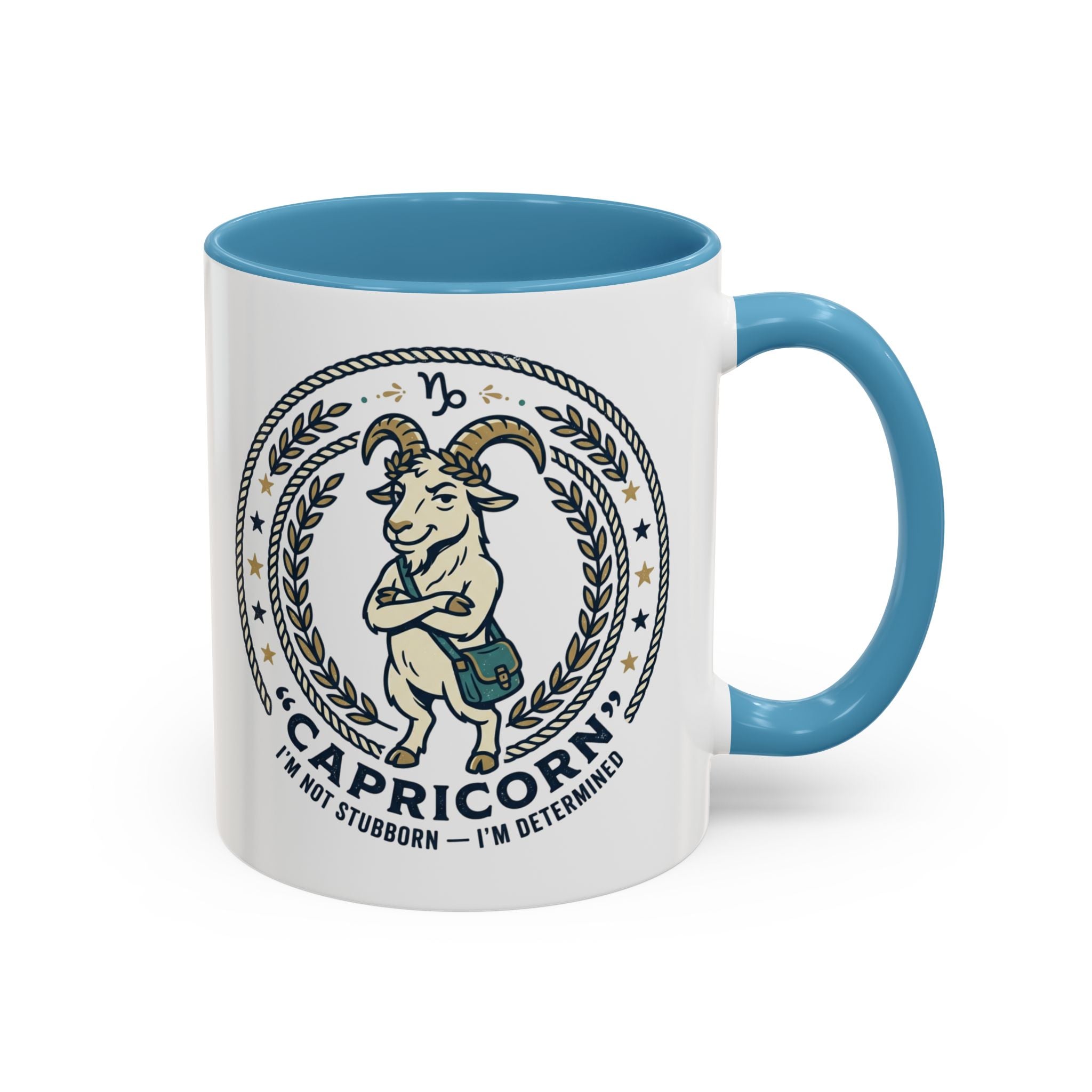 Capricorn Coffee Mug — Zodiac Goat Accent Mug (11/15oz)