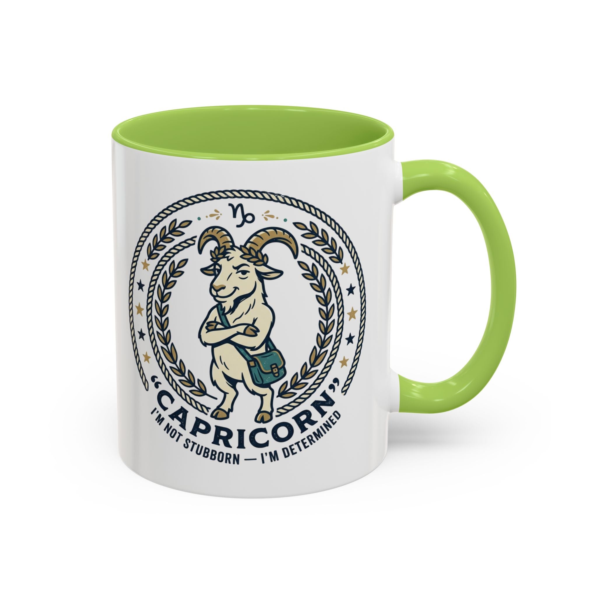 Capricorn Coffee Mug — Zodiac Goat Accent Mug (11/15oz)