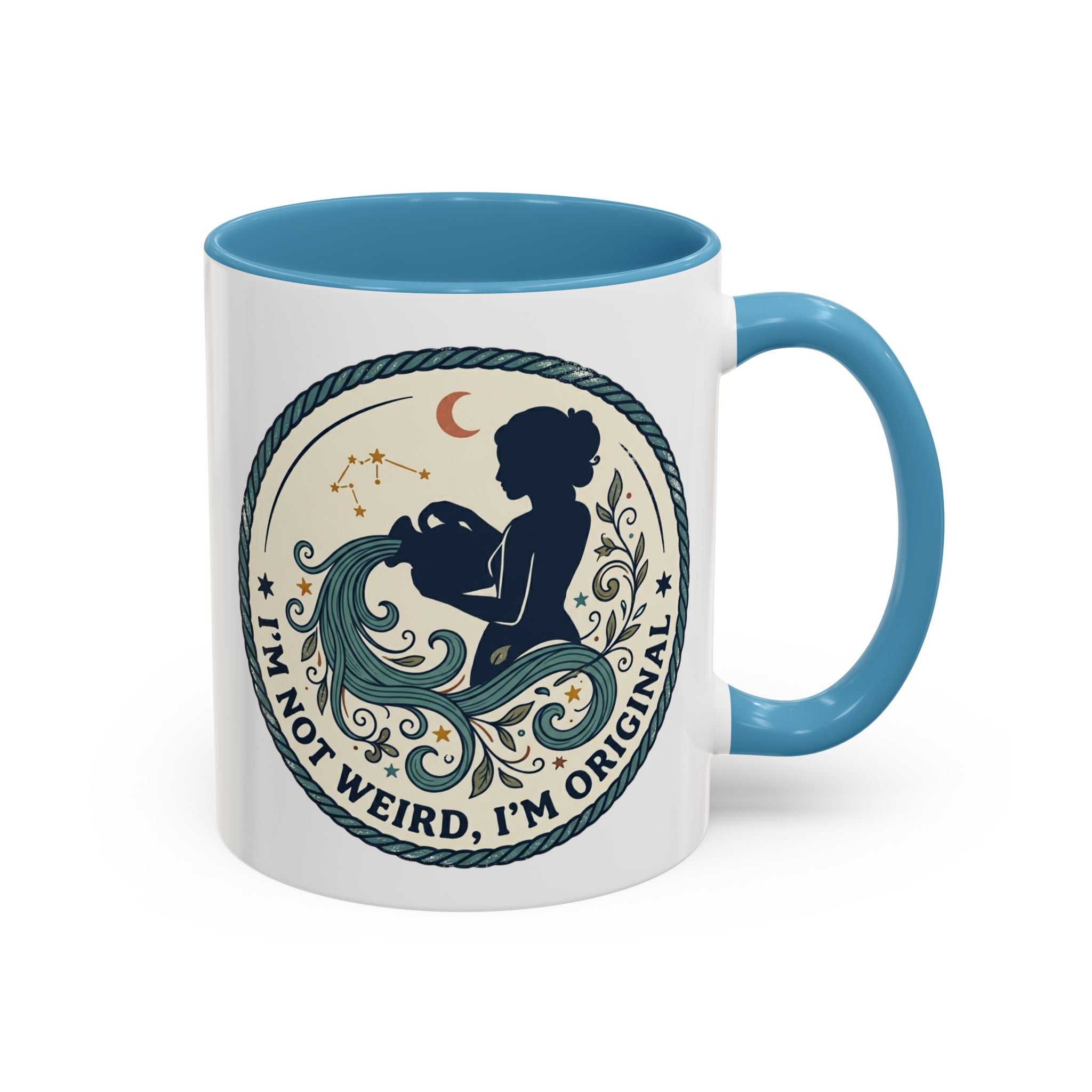 "I'm Not Weird, I'm Original" Accent Ceramic Mug
