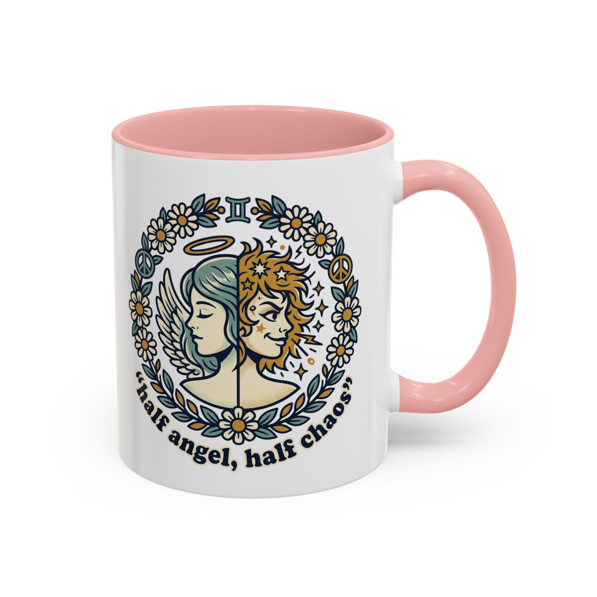 "Half Angel, Half Chaos" Accent Mug (11/15oz)