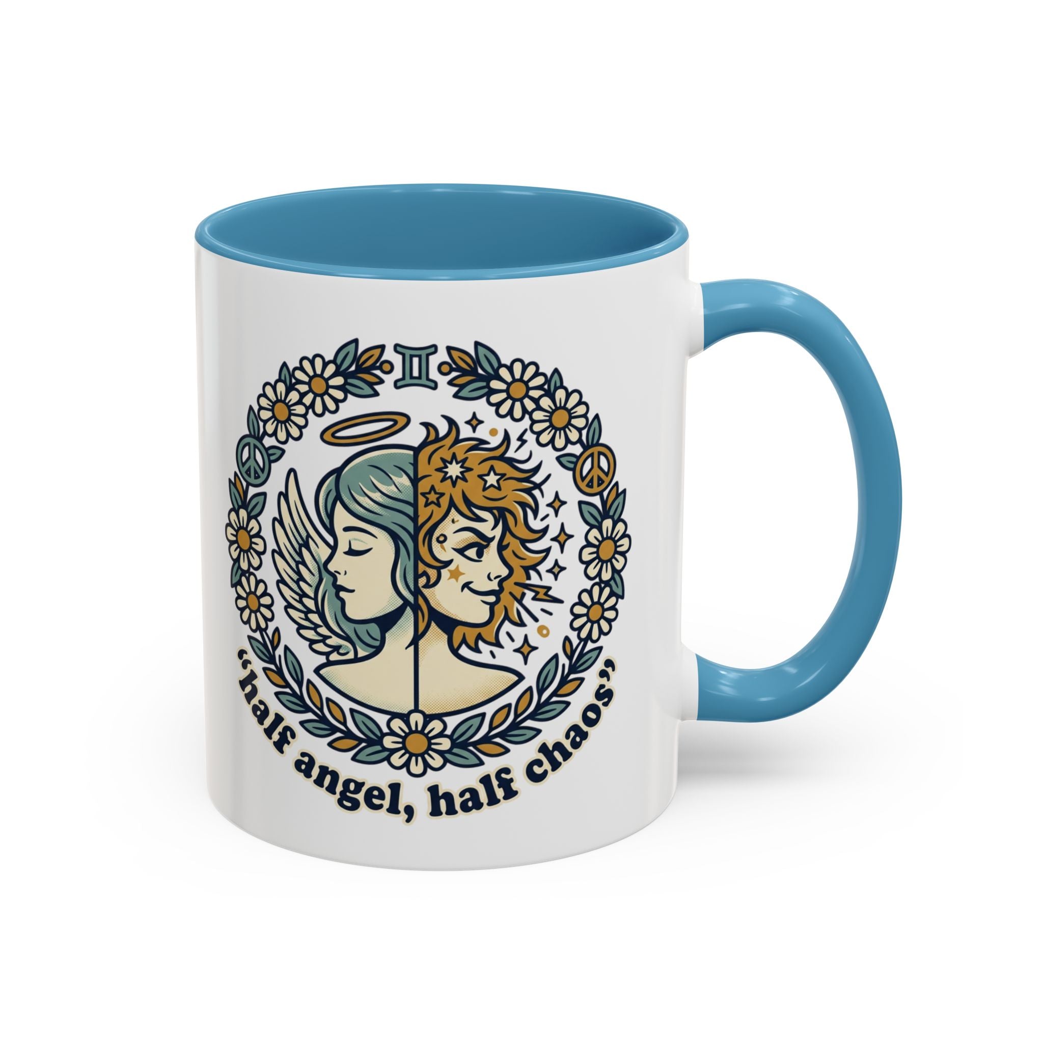 "Half Angel, Half Chaos" Accent Mug (11/15oz)