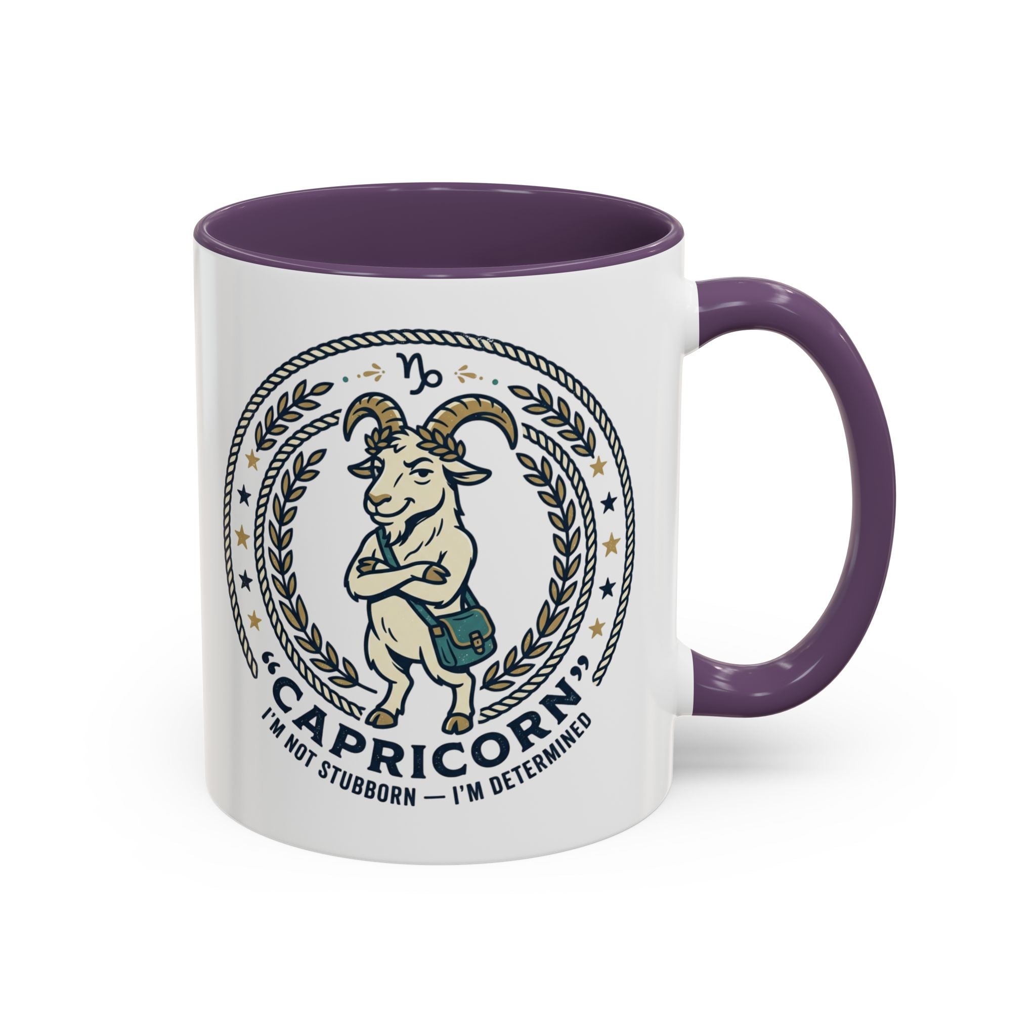 Capricorn Coffee Mug — Zodiac Goat Accent Mug (11/15oz)