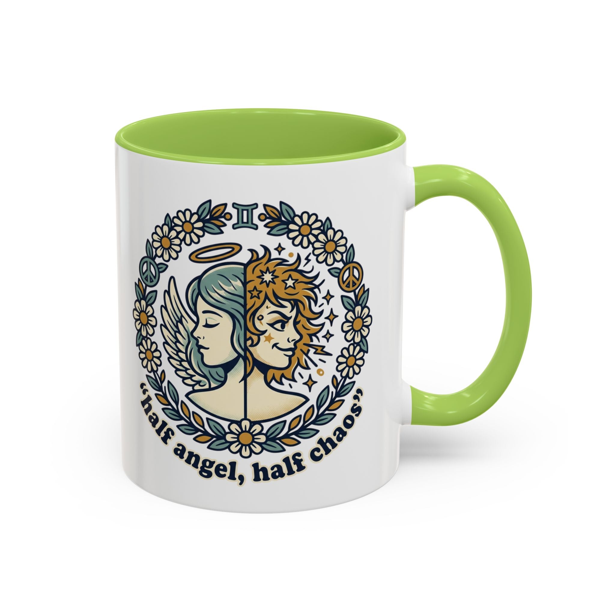 "Half Angel, Half Chaos" Accent Mug (11/15oz)