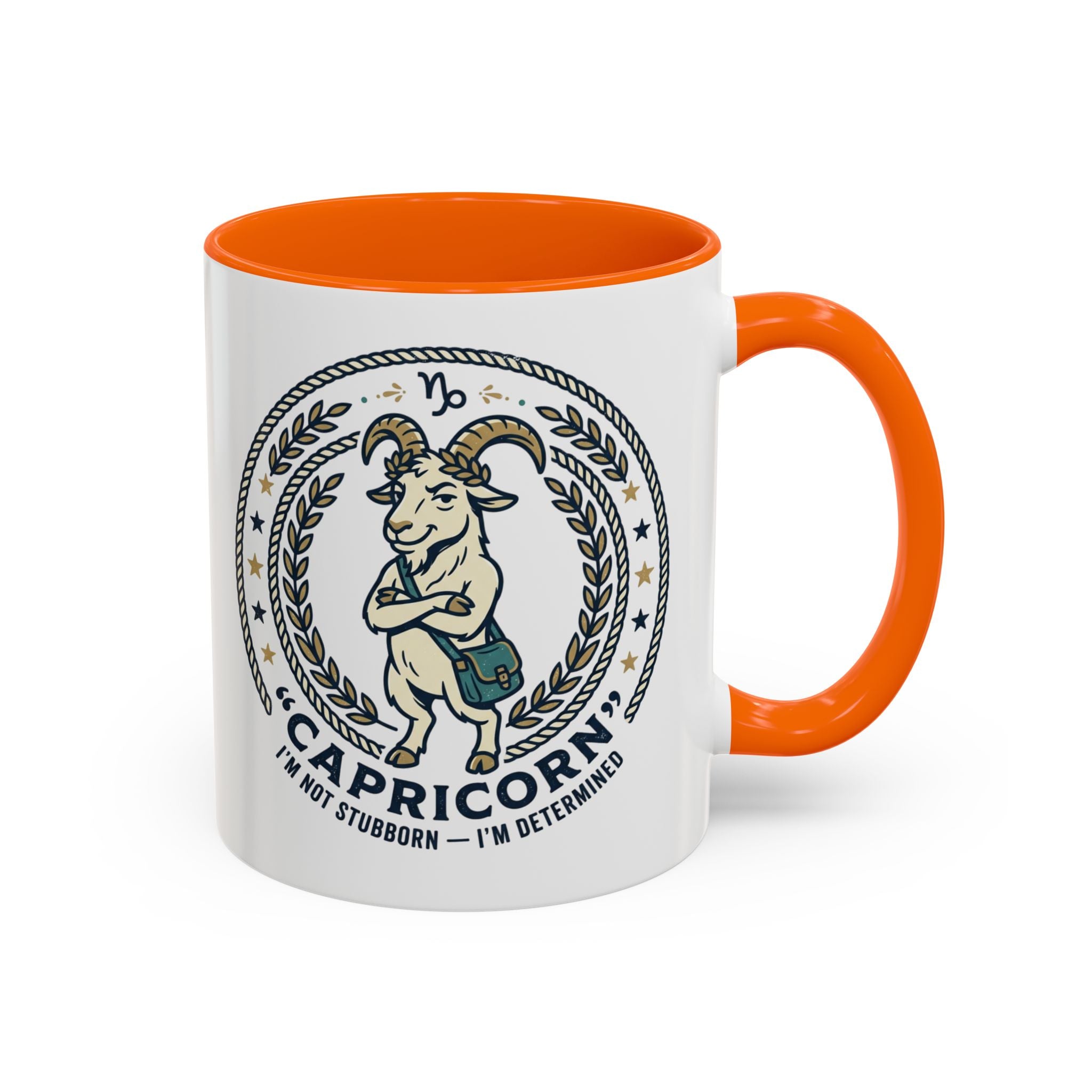 Capricorn Coffee Mug — Zodiac Goat Accent Mug (11/15oz)