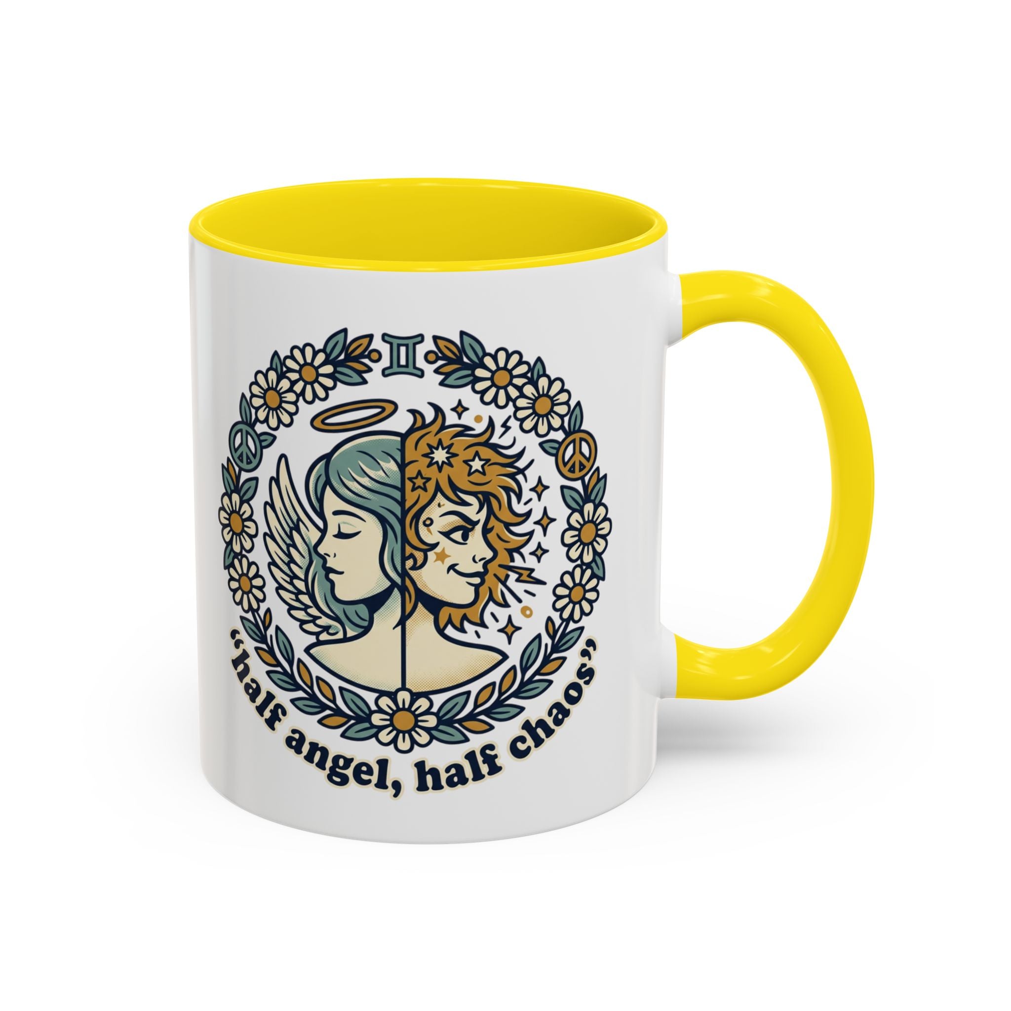 "Half Angel, Half Chaos" Accent Mug (11/15oz)