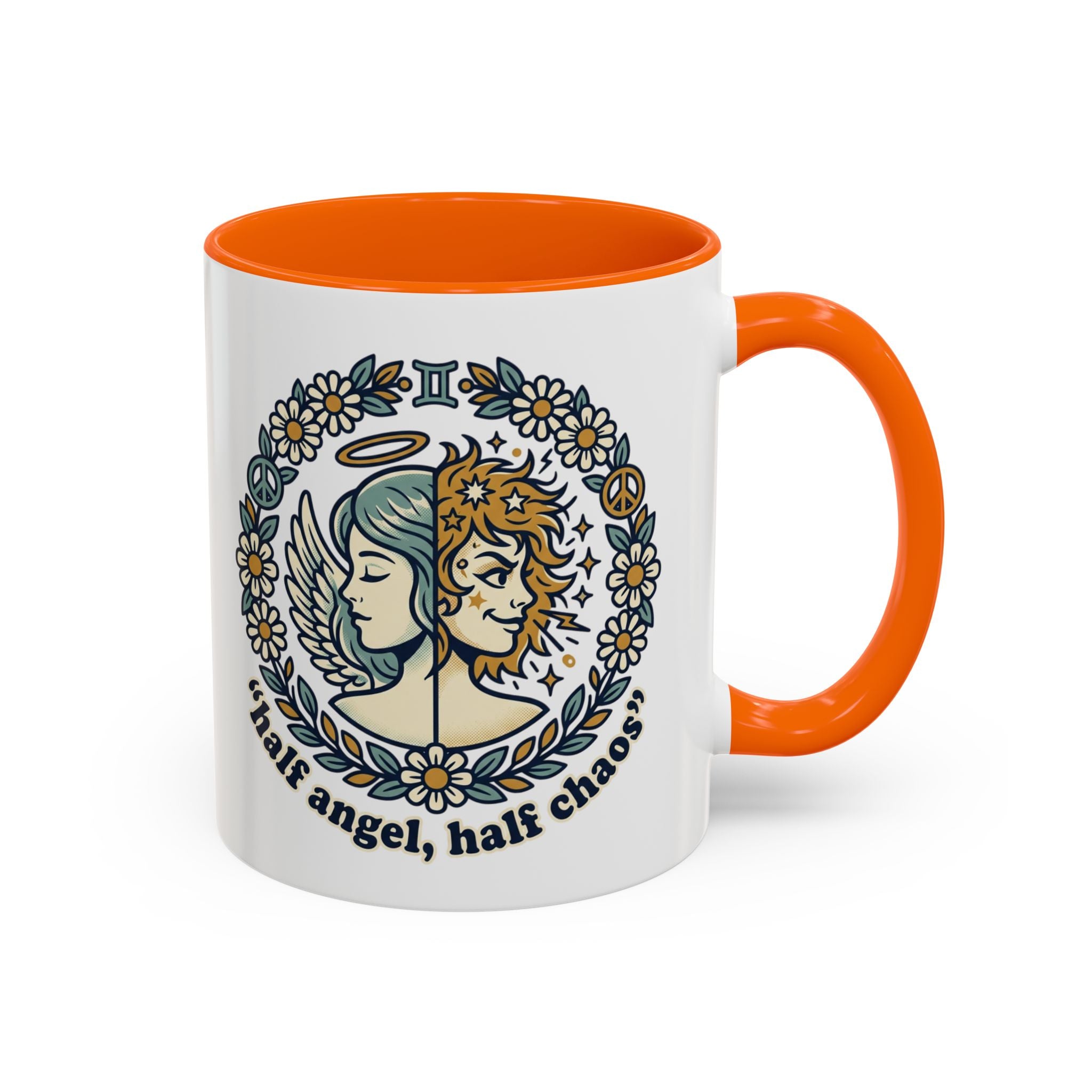 "Half Angel, Half Chaos" Accent Mug (11/15oz)
