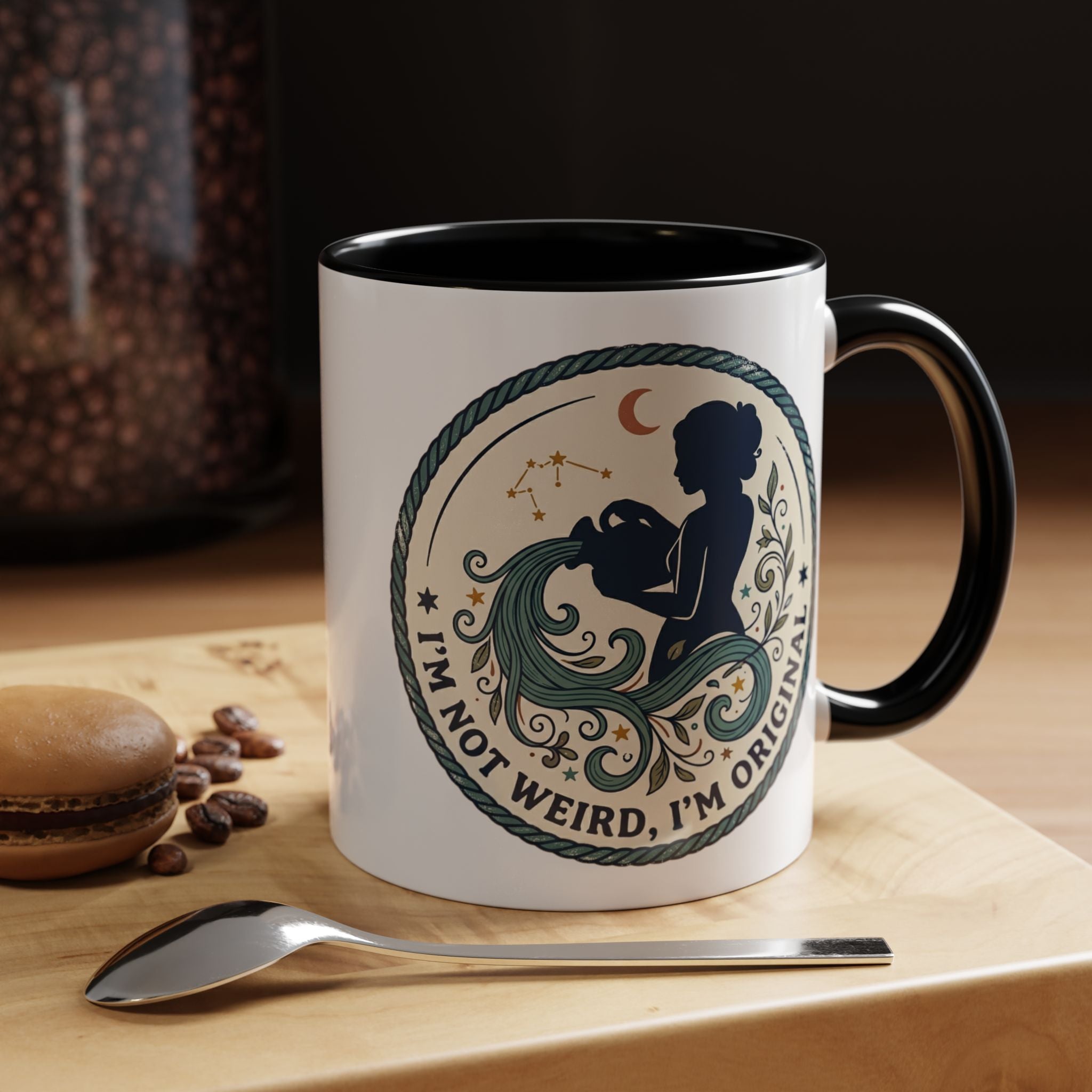 "I'm Not Weird, I'm Original" Accent Ceramic Mug