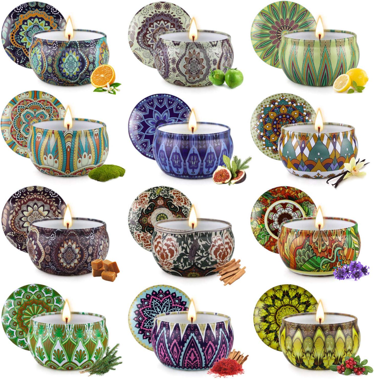 Boho design scented candles