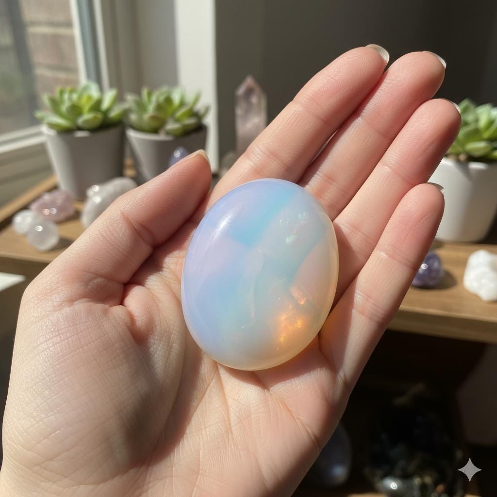 Opalite Pocket Stone-Crystal for New Beginnings & Calm