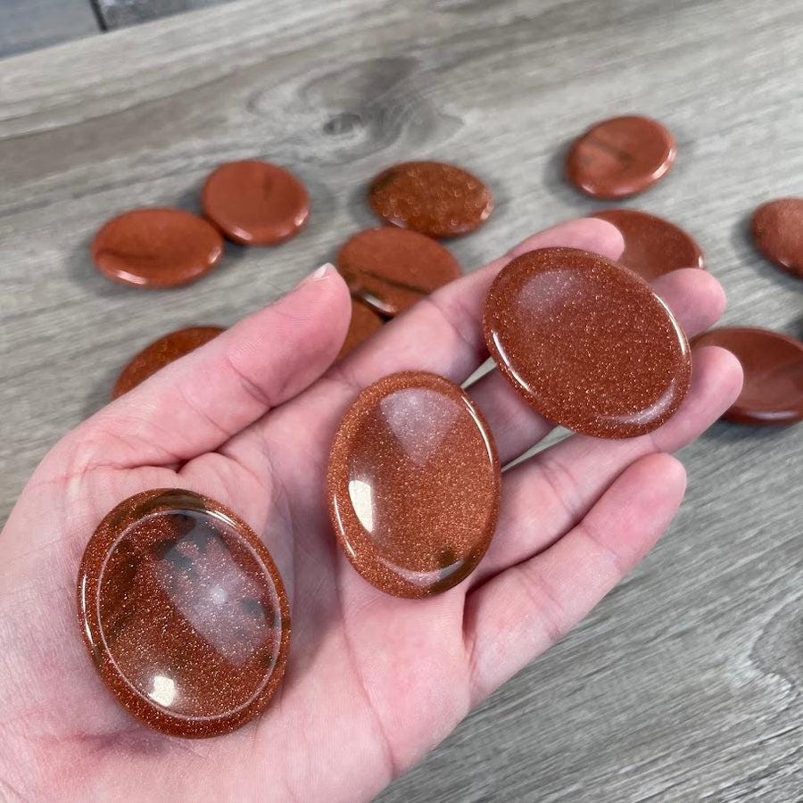 Golden Copper Goldstone Pocket Stone-Stone of Ambition & Positive Energy